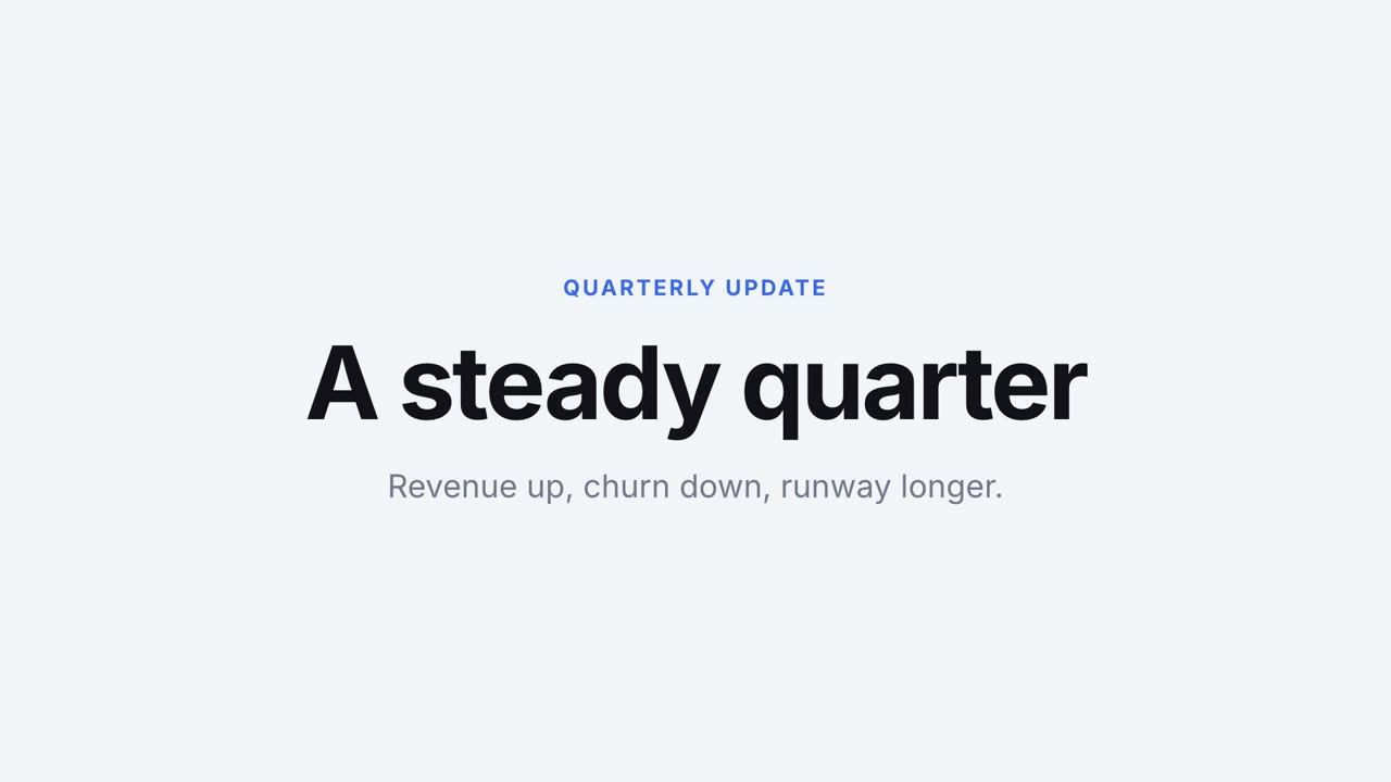 A frame in the Quiet Keynote style